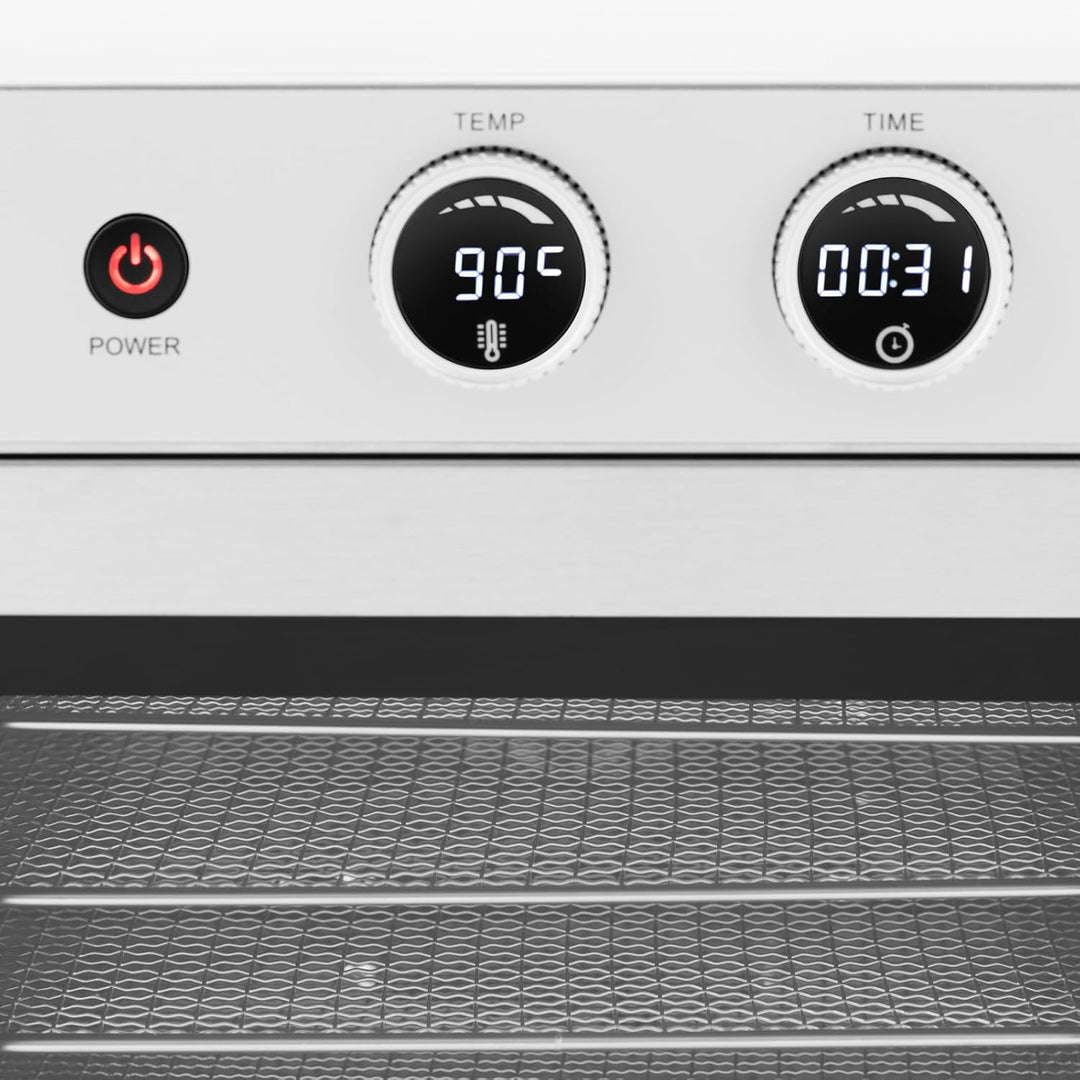 Royal Catering Dörrautomat 1000 W 12 Etagen 40 l Timer bis 24 h 20-90 °C Edelstahl Dörrgerät für Bee