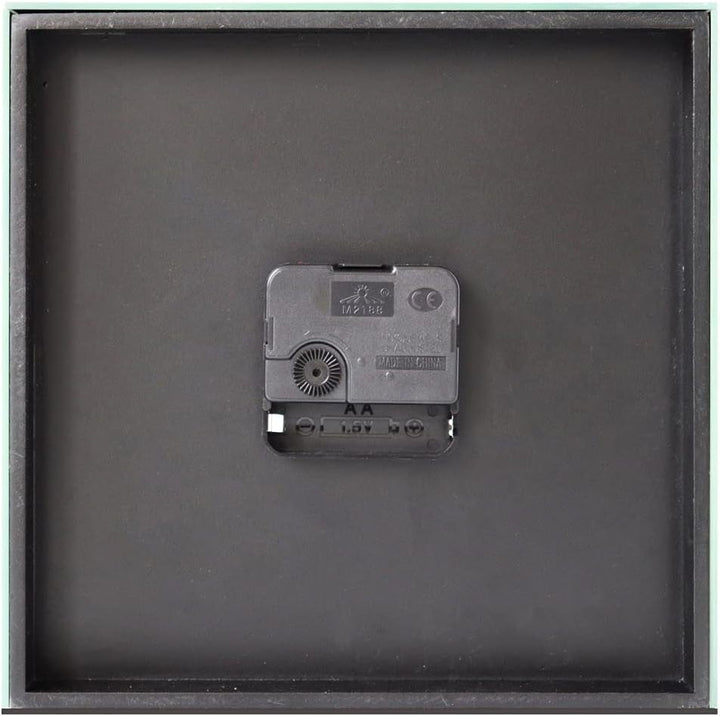 Leise Schreibtischuhren 20.3x20.3x5.1 cm, Kristall-Glitzer, quadratisch, verspiegelt, Tischplatte, H