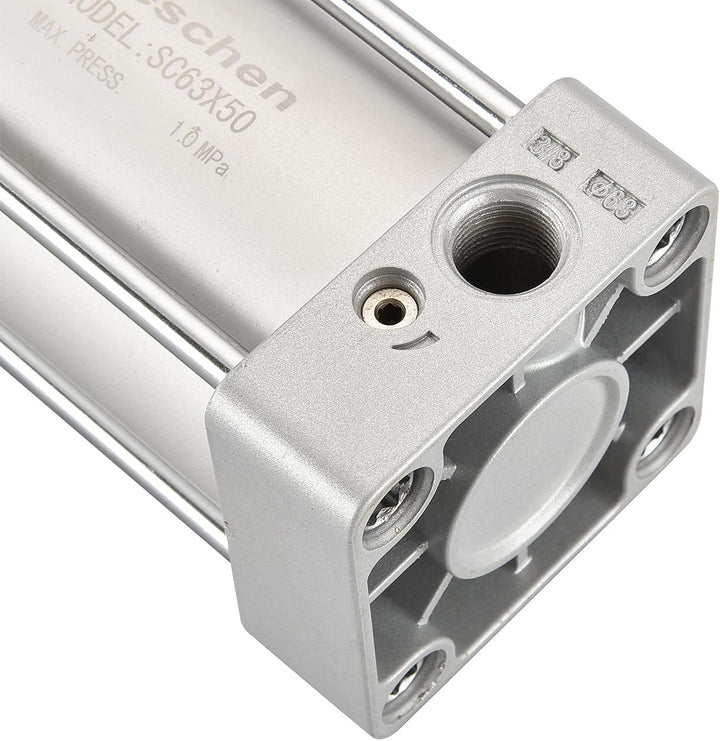 Heschen Pneumatischer Standard-Luftdruckzylinder, SC 63-50, PT3/8 Anschluss, 63mm Bohrung, 50mm Hub,