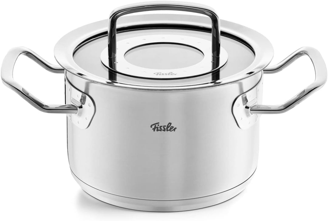 Fissler Original-Profi Collection/Edelstahl-Kochtopfset, 6-teilig, Töpfe mit Glas-Deckel (3 Kochtöpf