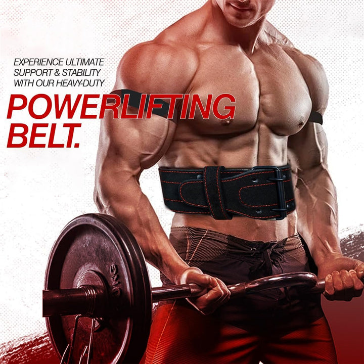 Gewichthebergürtel aus Wildleder – 10mm dick, 10cm breit – Powerlifting Gürtel für Squats, Kreuzhebe