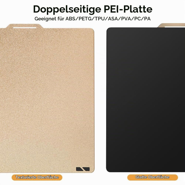Comgrow PEI-Folie 257x257x2 mm für Bambu Lab 3D-Drucker, doppelseitige Bauplatte mit strukturiertem/