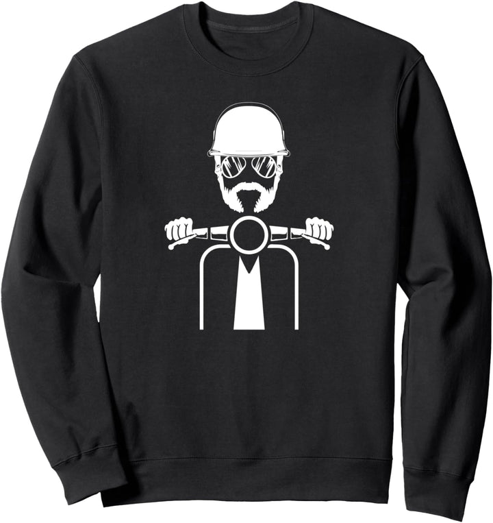 Motorroller Brille Moped - Rollerfahrer Scooter Mofa Roller Sweatshirt