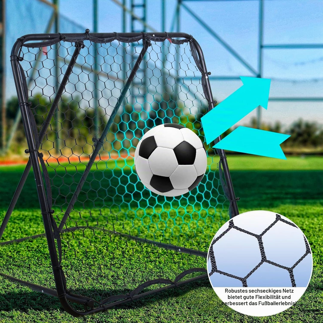 Leogreen Rebounder für Fussball, Fussball Rebounder Jugendlich, Teleskopische Stufenlose Einstellung