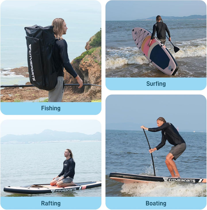 Stand Up Paddling Board Aufblasbar Professionelle Klasse Eva Surfbrett | 3.2M Schwimmstabilität Geei