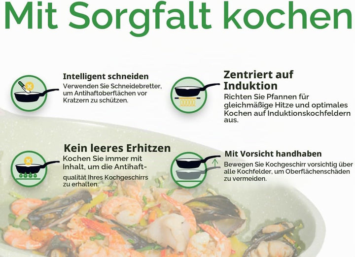 JUST PERFECTO Induktions Töpfe Set 15 pcs - Pfannenset mit deckel - Induktions Töpfe Set - töpfe &amp; p