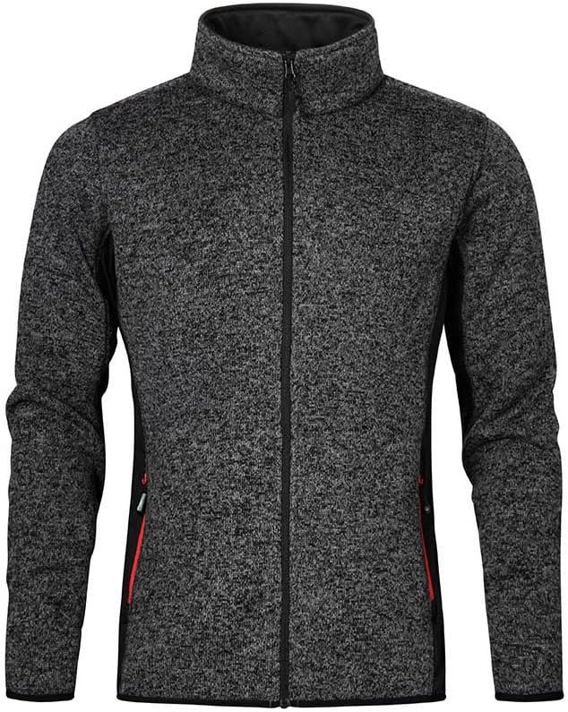 Strick Jacke Workwear Herren, Graphit-Melange, L