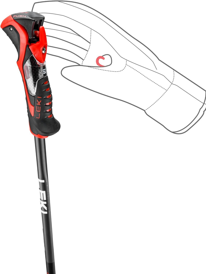 LEKI Airfoil 3D Skistöcke black-anthracite-red 110CM, black-anthracite-red 110CM