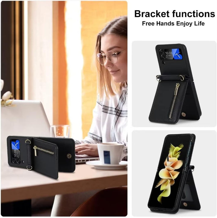 XIMAND Für Samsung Galaxy Z Flip 4 Diamant Handgelenkschlaufe Handyhülle Diamant Diamant Diamant Han