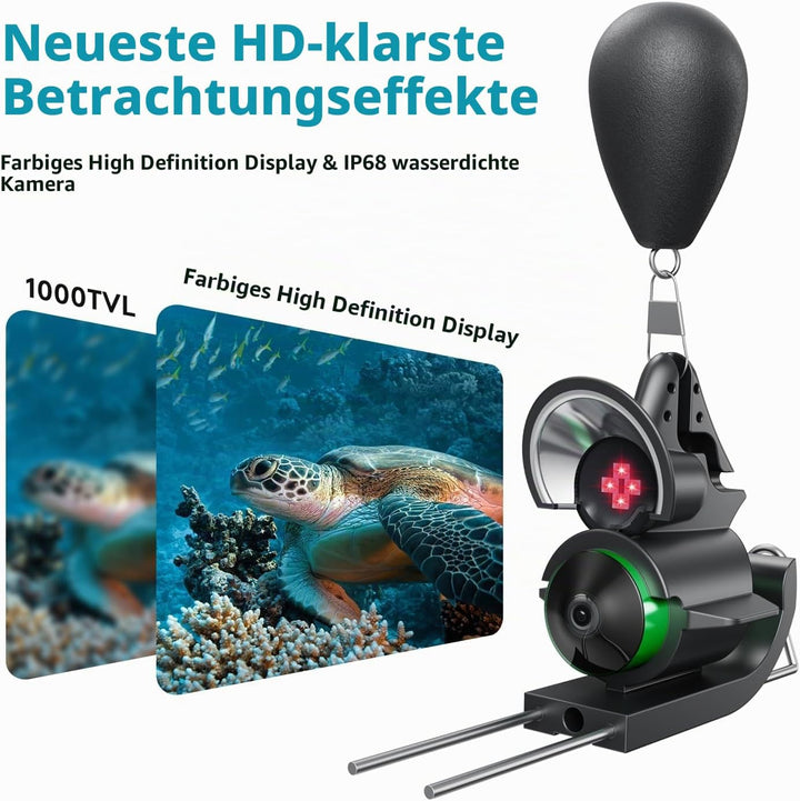 FourQ Underwater Fishing Camera,Fishing Camera Ice vexilar Fish find 4.3inch Hd 1080p LCD Display Un