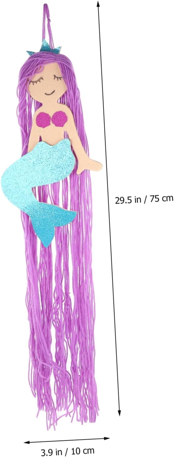 TOYANDONA Wanddekor Meerjungfrau Tassel Haarschmuck Aufbewahrung Haarklammern Organizer Kinderzimmer