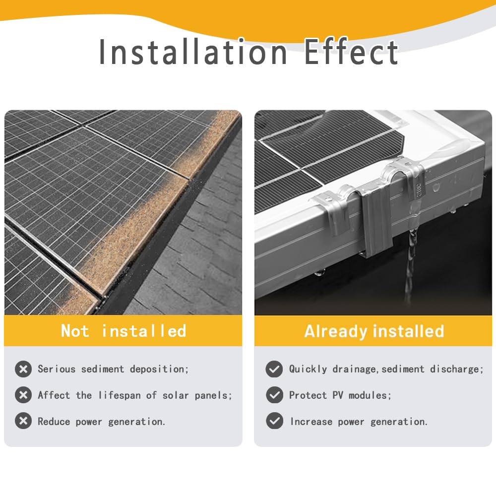Wasserablauf pv-modul clips, Solarpanel Wasserablauf Clip,PV anlage reinigung Edelstahl Reinigungscl