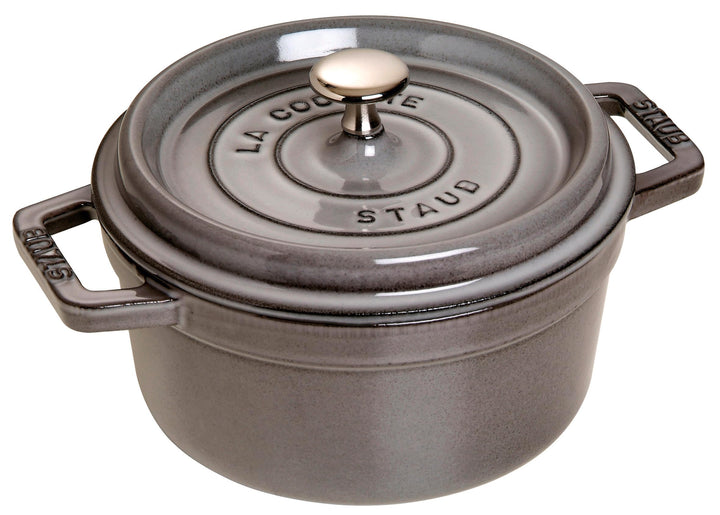 STAUB Gusseisen Bräter/Cocotte, Rund 22 cm, 2,6 L, Aromaregen Funktion, Für alle Herdarten geeignet,