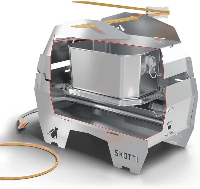 SKOTTI Smak, Edelstahl Räuchereinsatz für SKOTTI Grill, für optimale Räucherergebnisse, ideal für Fi