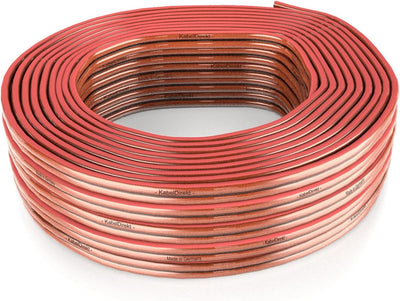 KabelDirekt – Lautsprecherkabel – Made in Germany – aus reinem Kupfer – 50m (2x4mm² HiFi Audio Boxen