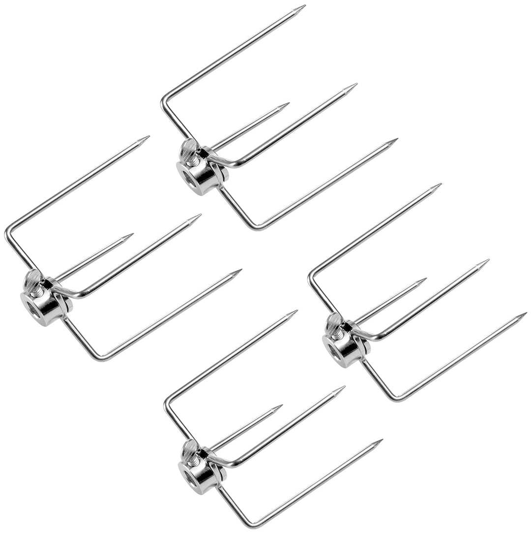Froadp Fleischklammer für Drehspiess Edelstahl, Fleischnadeln für Grillspiess fleischnadeln drehspie