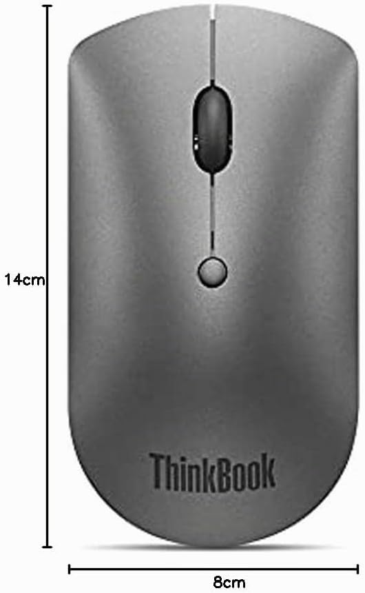 Lenovo ThinkBook Bluetooth Silent Mouse, 4Y50X88824, Eisengrau Single, Single