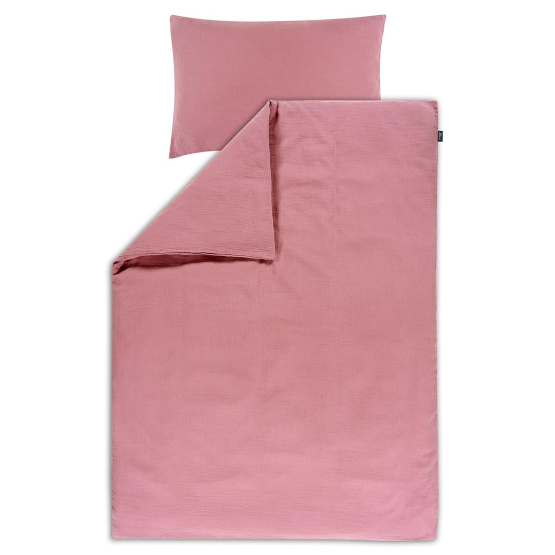 Alvi Bettwäsche Mull für Kinderbett mit Knopf Fox Glove Berry 100x135 cm | 401291012