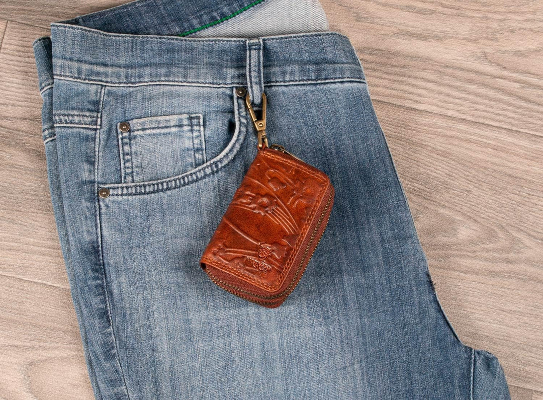 MATADOR Schlüsseletui Herren Leder #KOPENHAGEN mit edler Geschenk Box, Elegante Autoschlüssel Hülle