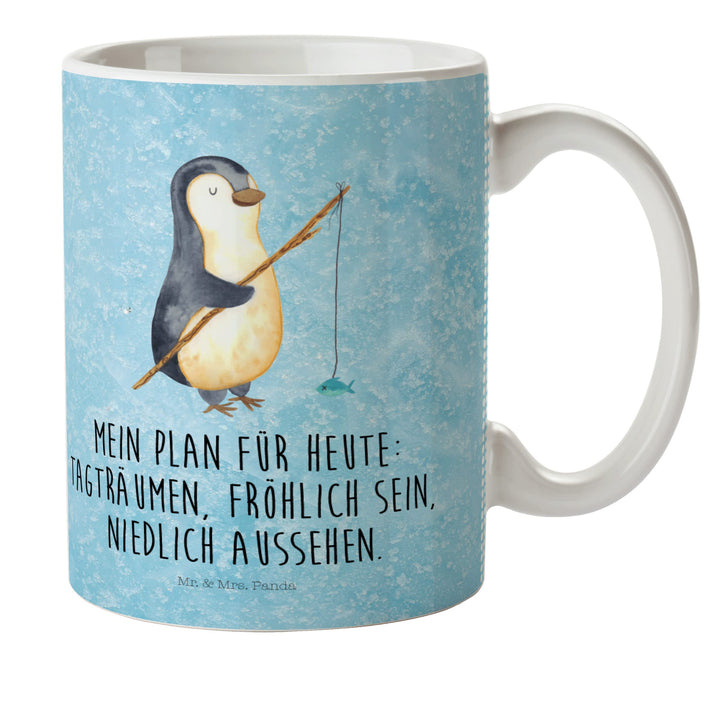 Mr. & Mrs. Panda Pott Pinguin Angler - Geschenk, Pinguine, Henkelbecher, Motiviert, Geschenkidee, Ki