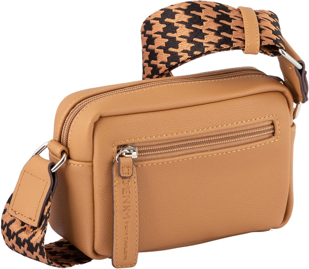 TOM TAILOR Damen Denim Bags Abbie Umhängetasche Handtasche Mittelgross Braun Camel, Camel