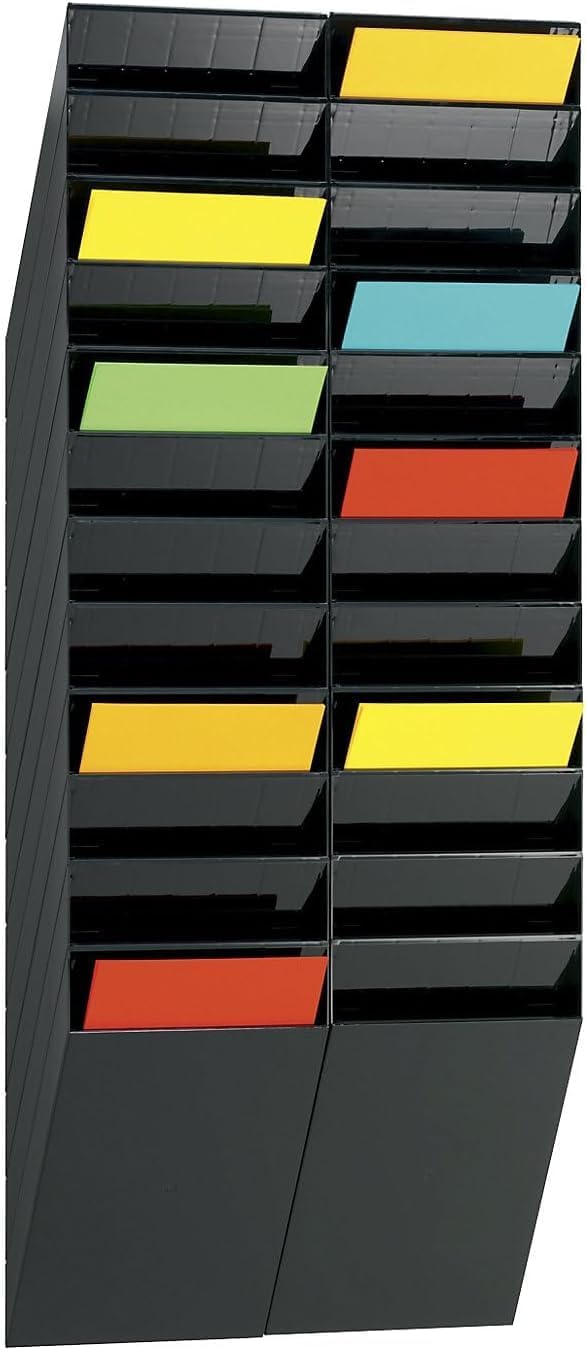 Durable Prospektspenderset Flexiboxx 12 A4, 1 Set, schwarz, 1709763060 Schwarz Hochformat, Schwarz H