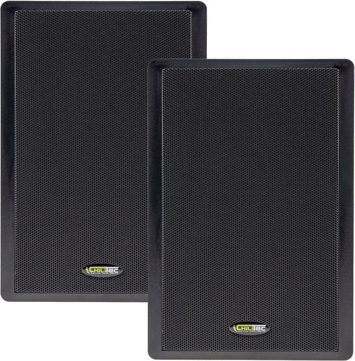 ChiliTec Wandlautsprecher Flatpanel-Lautsprecher 2-Wege 40Watt Paar / 2 Stück 37mm flach Aufbau-Laut