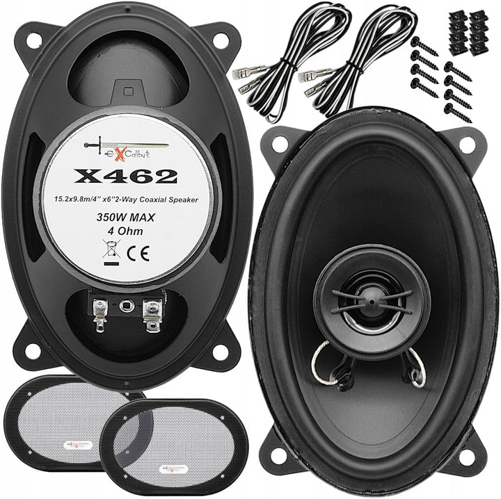 Excalibur X 462 4x6 Zoll 2-Wege Koaxial Lautsprecher Auto, mit 100W RMS Leistung, Set mit 2 Stück, i