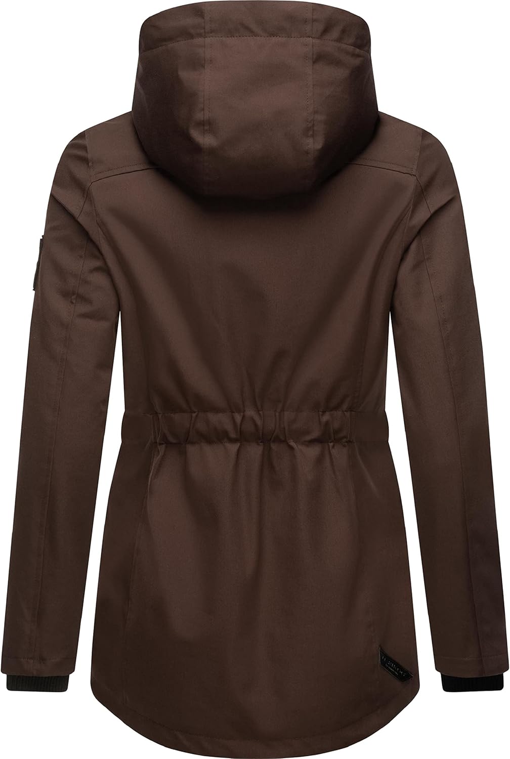 MARIKOO Damen Leichter Übergangsparka mit Kapuze Babetaa Prc XS Dark Choco, XS Dark Choco