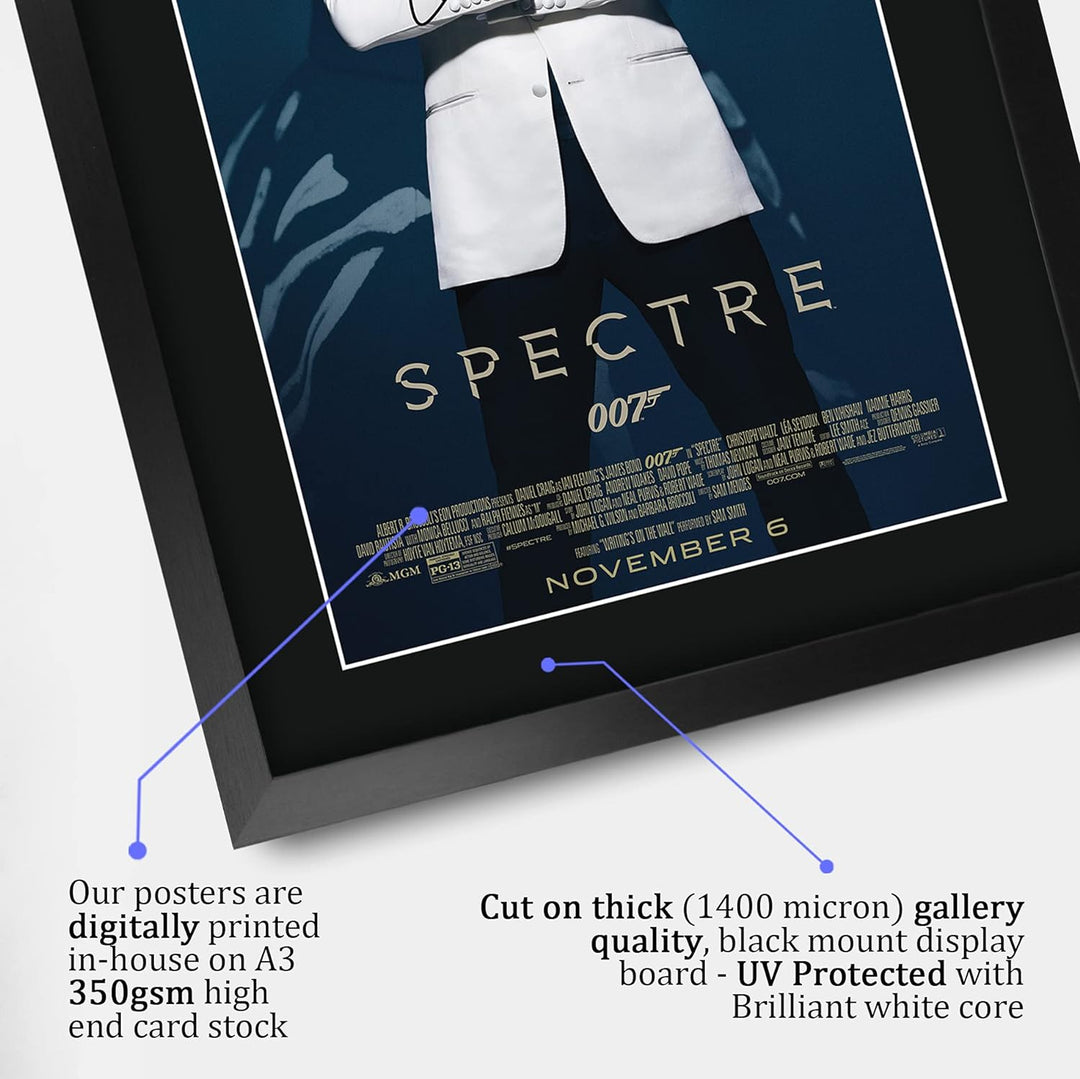HWC Trading A3 FR James Bond - Specter Movie Poster Daniel Craig Signed Geschenk GESTALTET A3 Printe