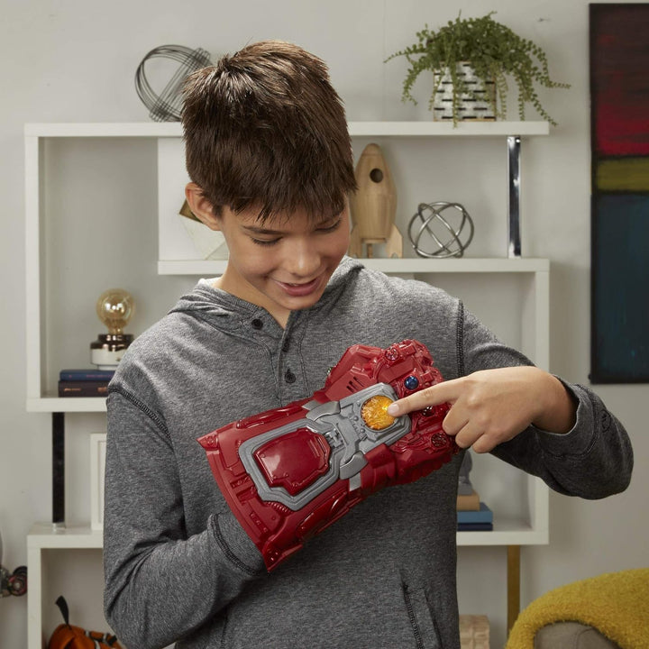 Marvel Avengers: Endgame Red Infinity Gauntlet Electronic Fist Roleplay Toy with Lights and Sounds f