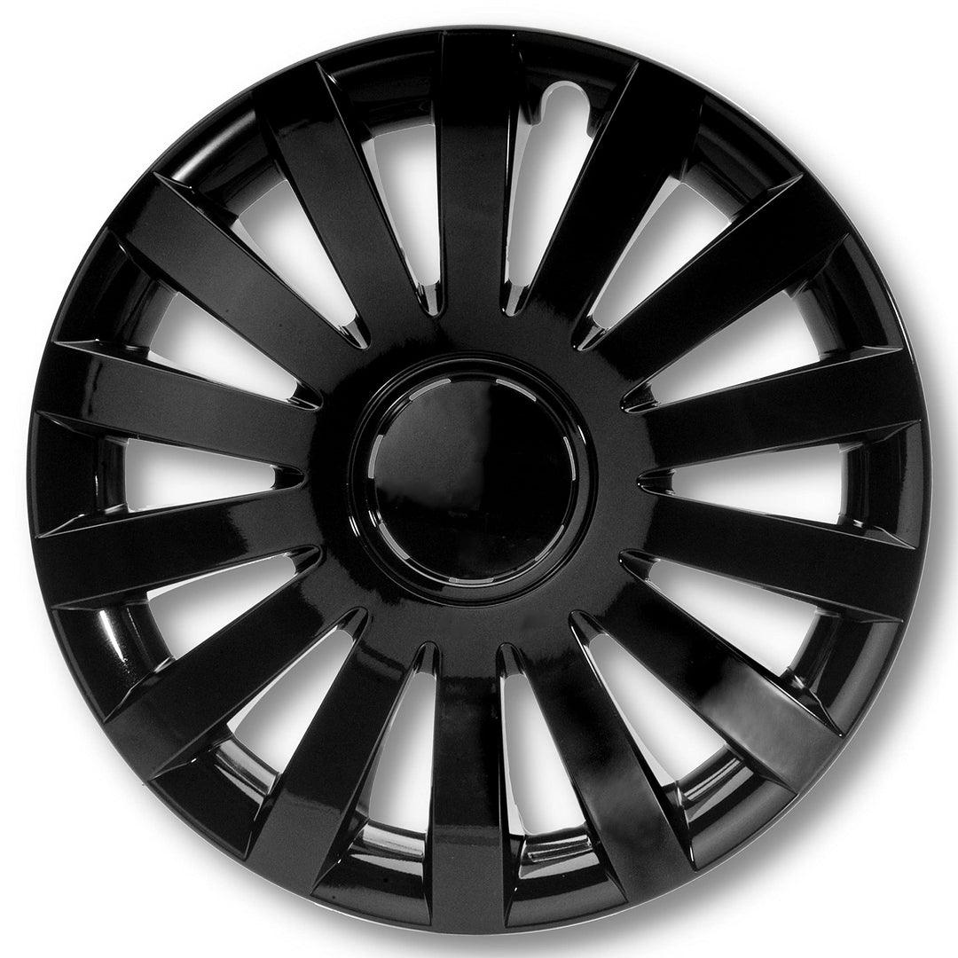 Albrecht 16 Zoll Radkappen schwarz für Stahlfelgen - Wind Radzierblenden aus hochwertigem Kunststoff