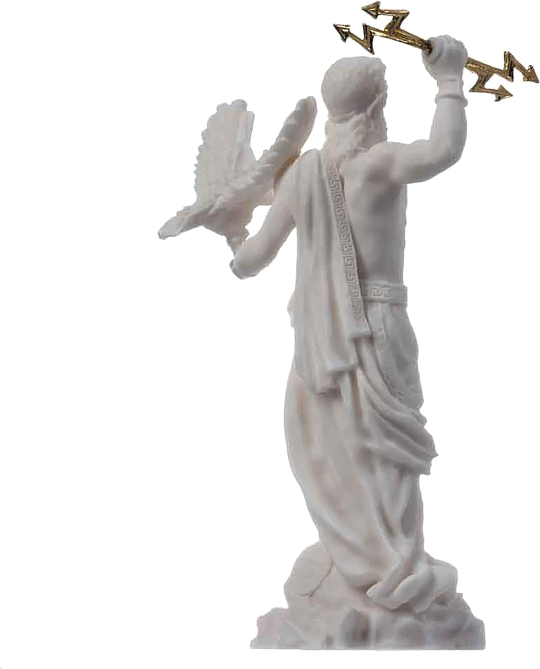 Zeus griechischer Gott Jupiter Donner Statue Figur Alabaster 18 cm