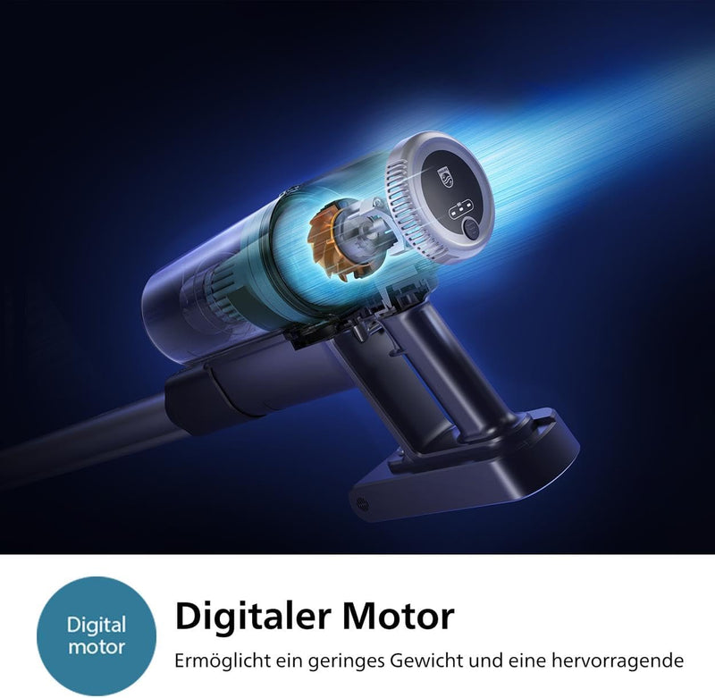Philips Kabelloser Akku-Staubsauger 3000-Serie - Staubsaugen und Wischen in einem, Digitaler Motor,