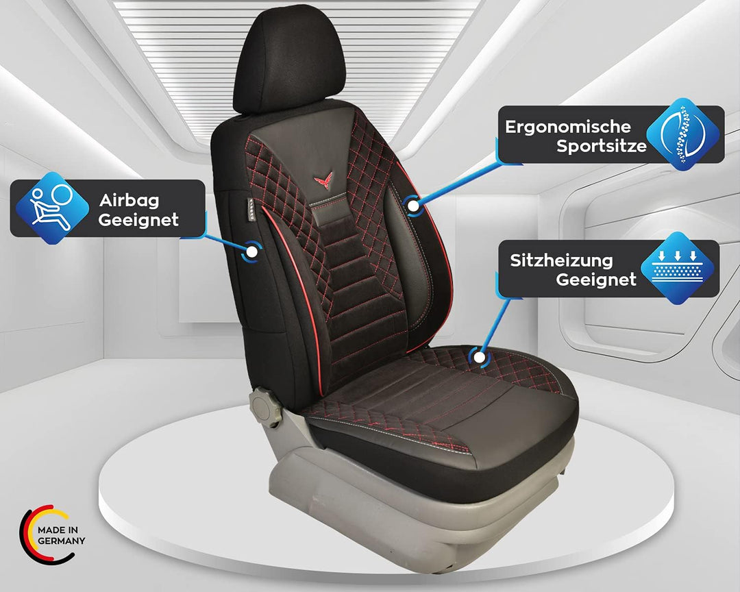 BREMER SITZBEZÜGE Mass Auto Schonbezüge kompatibel mit Mercedes B-Klasse W246 Fahrer & Beifahrer Set