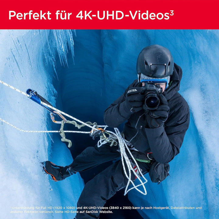 SanDisk Extreme PRO SDHC UHS-I Speicherkarte 32 GB (V30, Übertragungsgeschwindigkeit 100 MB/s, U3, 4