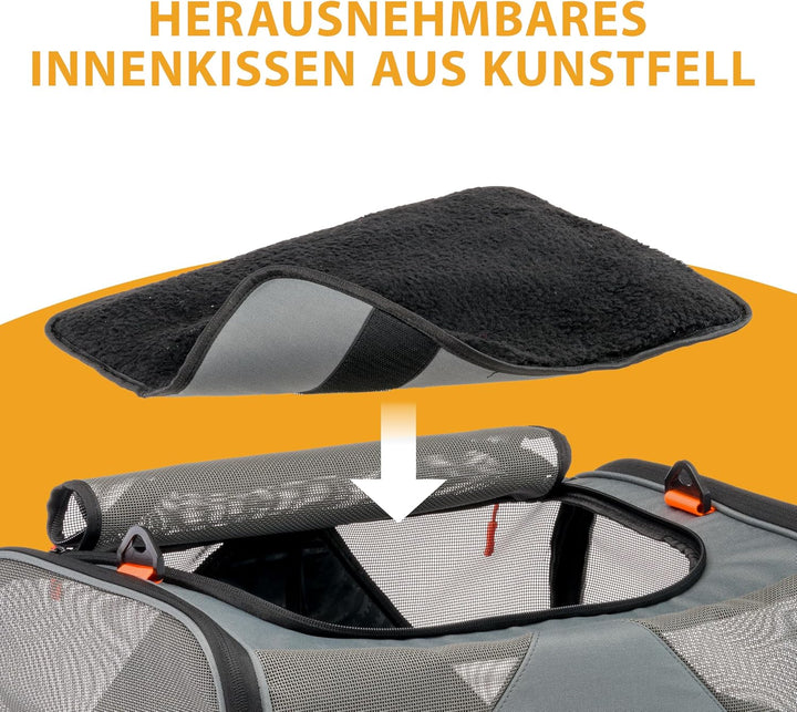 Ferplast Hundebox Voyager Carrier, Transportbox Katze, Hundetasche, verstellbare Griffe und Schulter