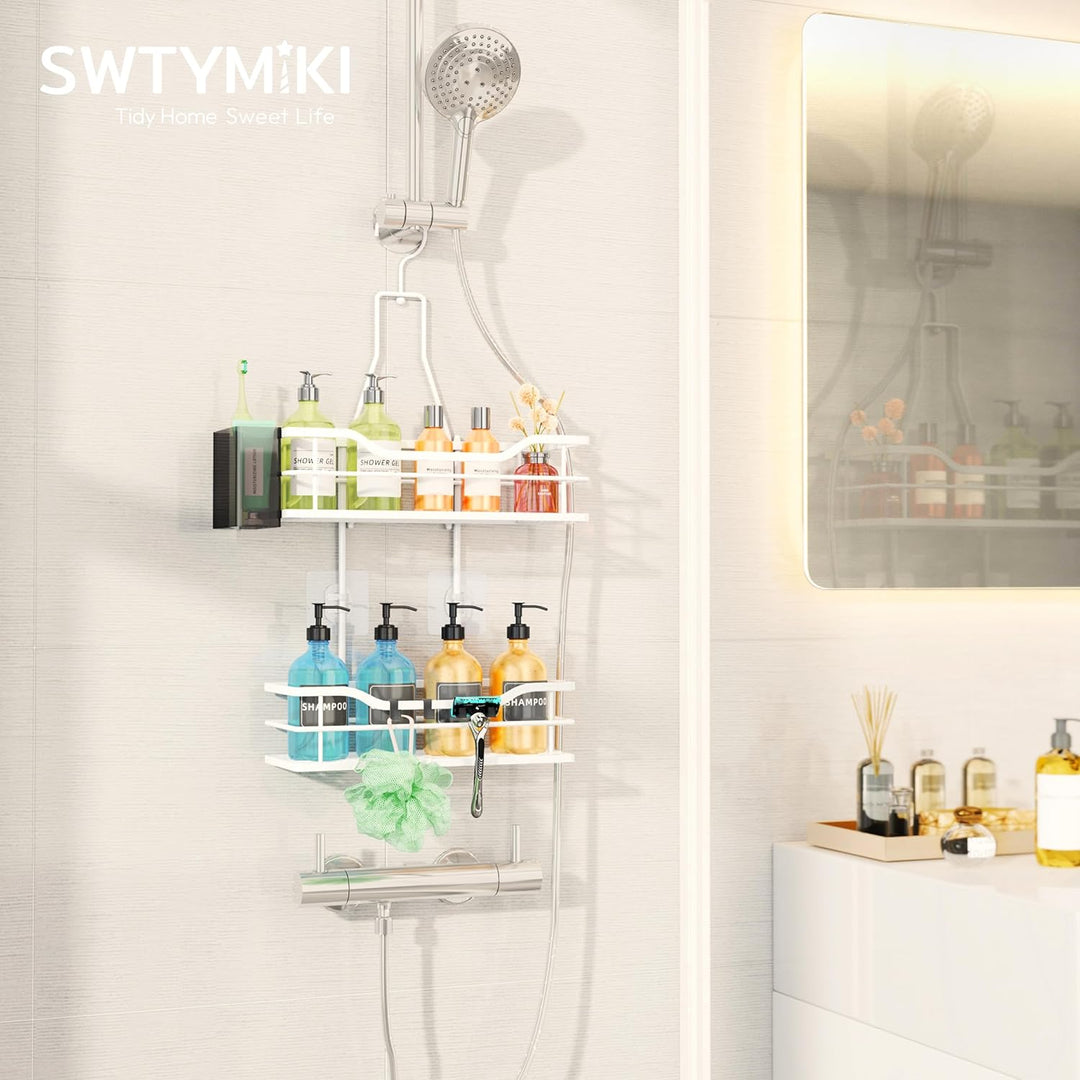 SWTYMIKI Duschablage zum Hängen - Duschregal zum Hängen 360° Verstellbarer Haken für das Badezimmer