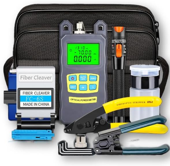 Glasfaser Werkzeug Set, 15 in 1 FTTH Tool kit FTTH Glasfaser Tool Kit Faseroptik FTTH Tool Kit Faser