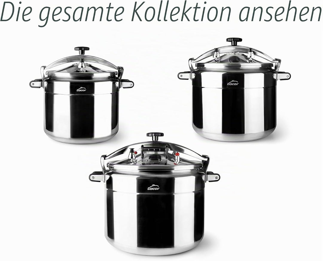 Lacor SCHNELLKOCHTOPF 22 L PRO-Classic, Aluminium, Grey, 48 x 36 x 38 cm
