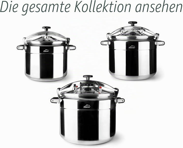 Lacor SCHNELLKOCHTOPF 22 L PRO-Classic, Aluminium, Grey, 48 x 36 x 38 cm