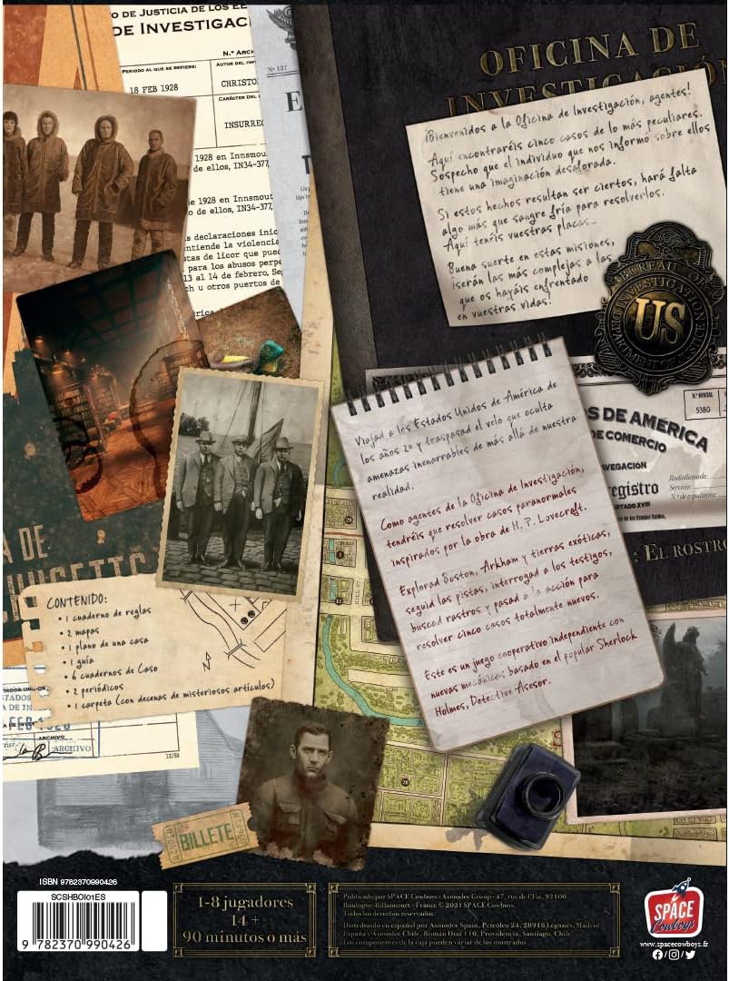 ASMODEE SCSHBOI01ES Sherlock Holmes: Bureau of Forschung, bunt