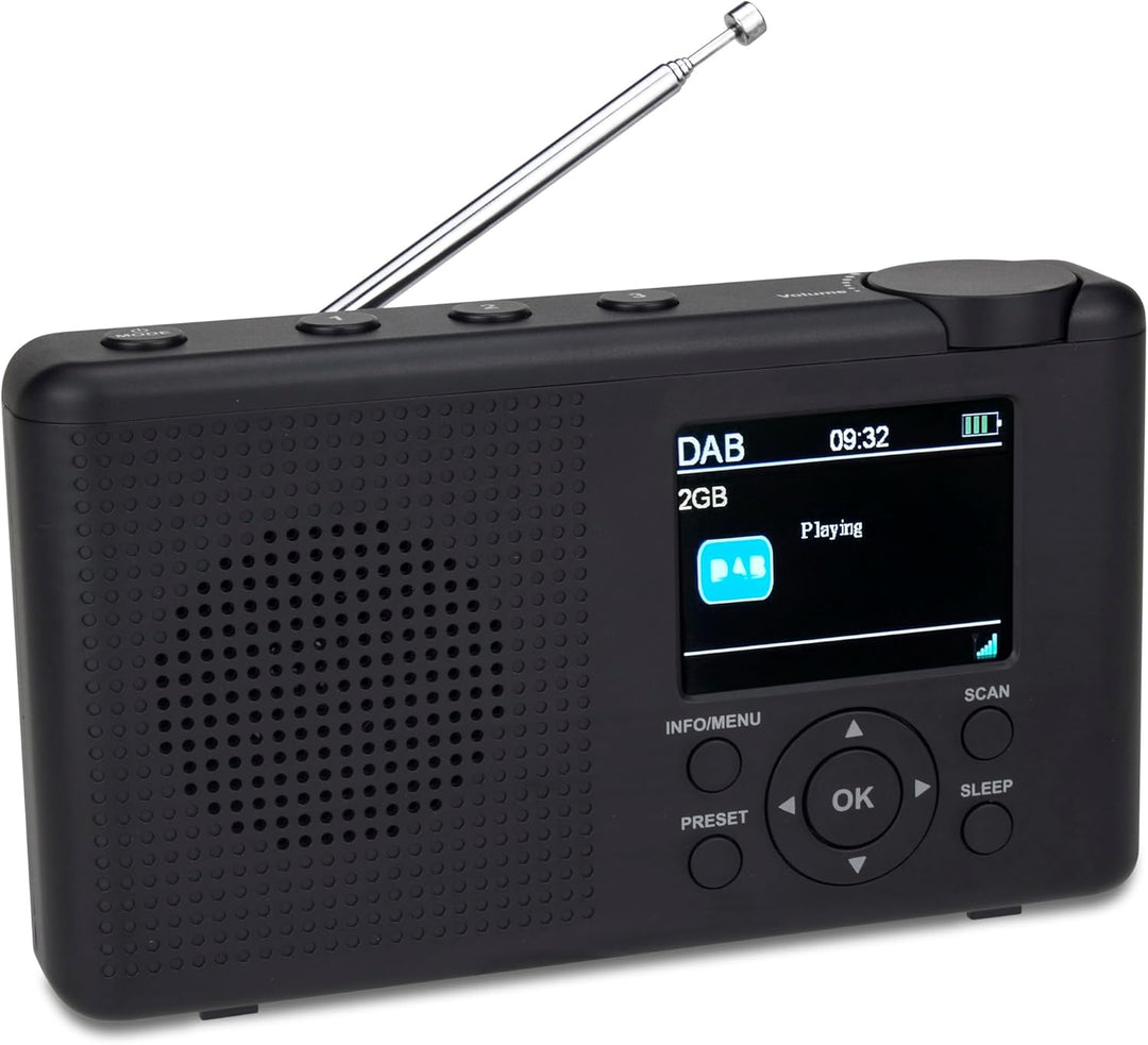 Reflexion TRA-23DAB Tragbares DAB-Radio mit Akku(UKW, DAB, DAB+, RDS, Farbdisplay, Bluetooth, Kopfhö