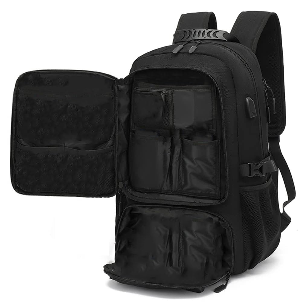 50L 60L 80L Reiserucksack Herren Gross, Erweiterbar Handgepäck Rucksack,17-Zoll Laptoptasche Rucksac