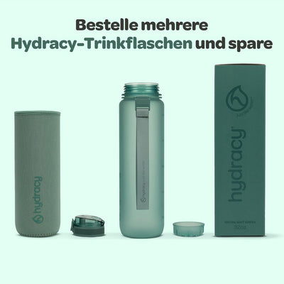 Hydracy Trinkflasche mit Fruchteinsatz - 1L Wasserflasche - BPA-freie Trinkflasche mit Zeitmarkierun