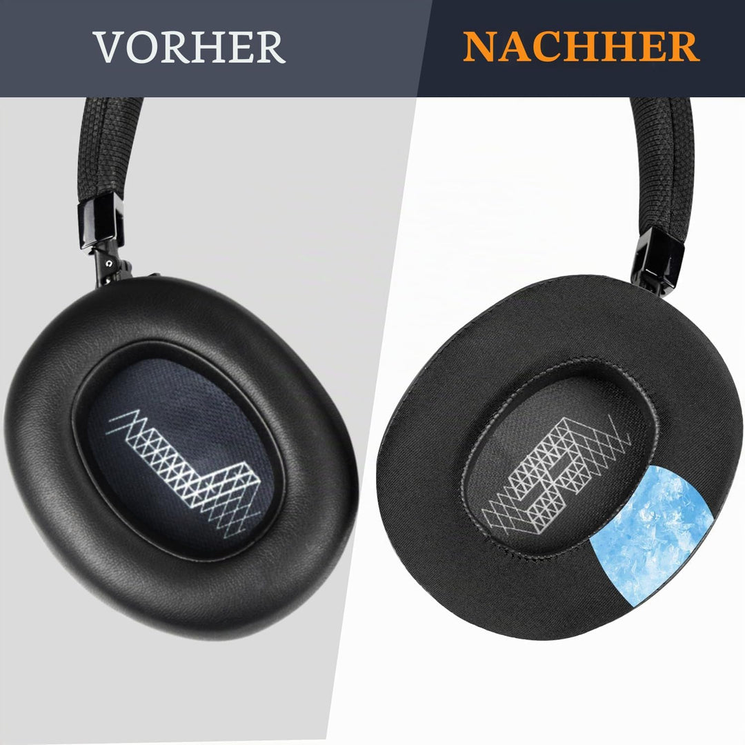 SOULWIT Kühlgel Ersatzpolster Ersatz Ohrpolster für JBL E65BTNC/Live 650BTNC/Live 770NC/Live 660NC/D