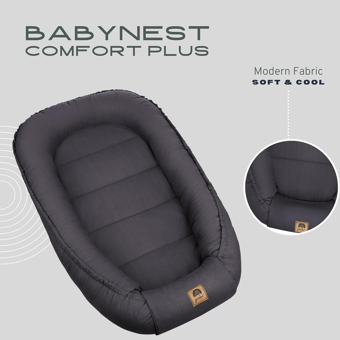 PIMKO Babynest Babynestchen für Baby Kuschelnest 2-seitig Babykokon für Säuglinge und Neugeborene Ba