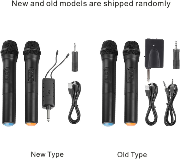 Tangxi WHF-WLAN-Mikrofonsystem, Dual-VHF-Band Karaoke-Handheld-Mikrofon, professionelles Handheld-Mi