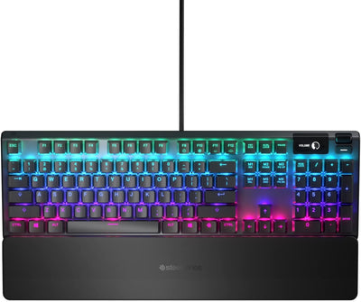 SteelSeries Apex 5 - Hybrid-Mechanische Gaming Tastatur - Tastenweise RGB-Beleuchtung - Oled Smart-D