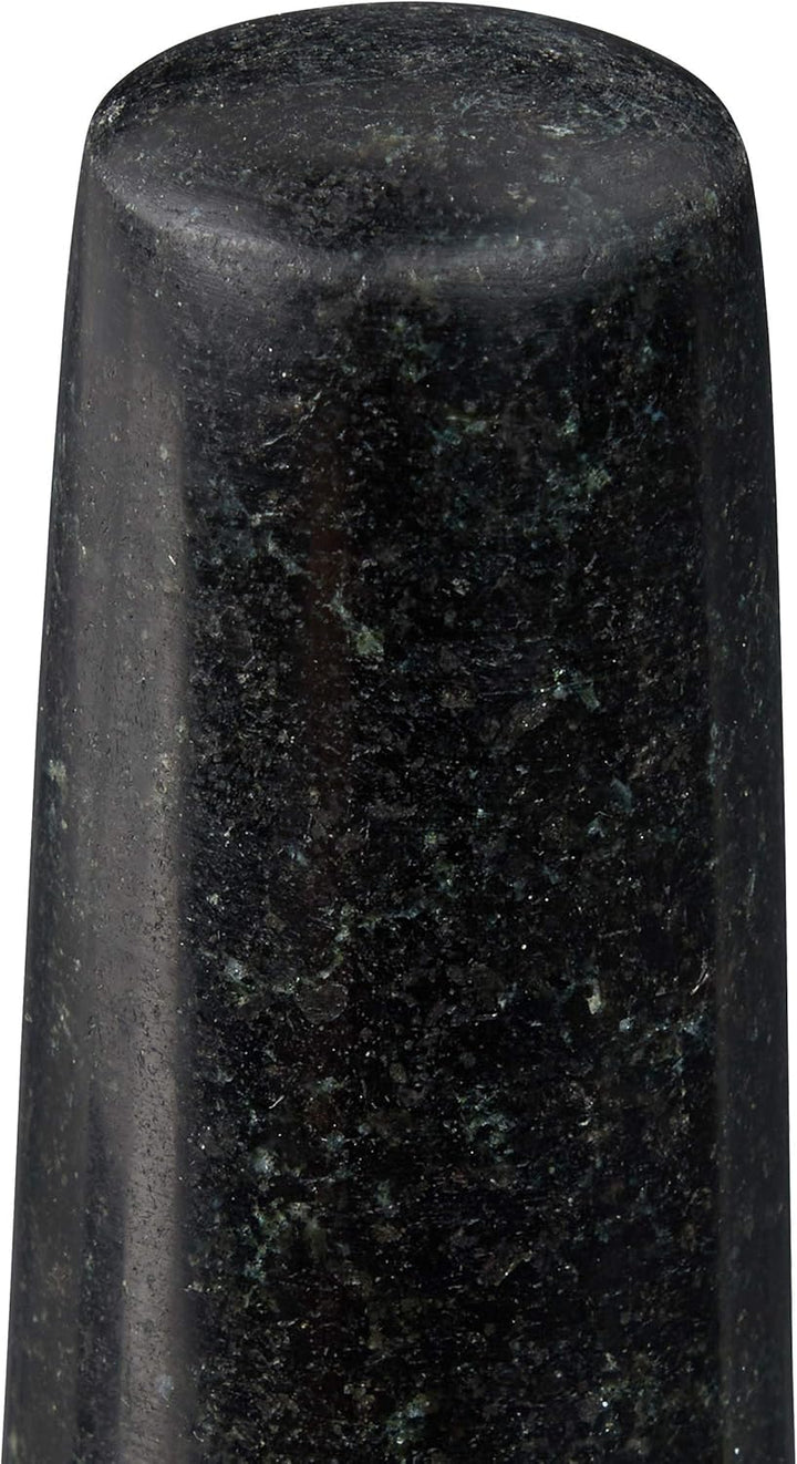 Relaxdays Granit Mörser mit Stössel, eckig, langlebig, Gewürze, Kräuter, 9,5x11x11cm, 250 ml, polier